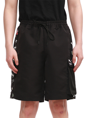 Puma/彪马正品 季新款黑色运动裤休闲串标短裤532038-01