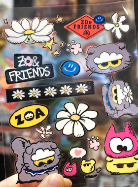 peaceminusone权志龙GD联名zoa/A&NE应援煤气罐猫防水防晒转印贴