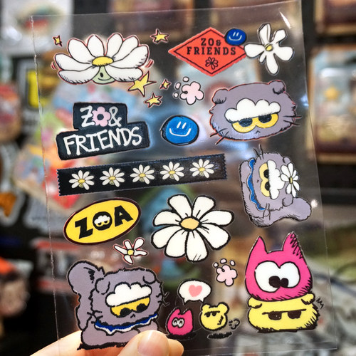 peaceminusone权志龙GD联名zoa/A&NE应援煤气罐猫防水防晒转印贴