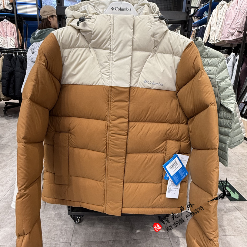 哥伦比亚2024秋冬户外女金点热能700蓬鹅绒拒水羽绒服外套WR9464