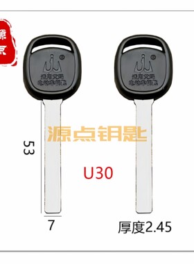 加长 电瓶车 钥匙胚 内铣 台铃 爱玛 特长直条 平板 铜钥匙料 U30