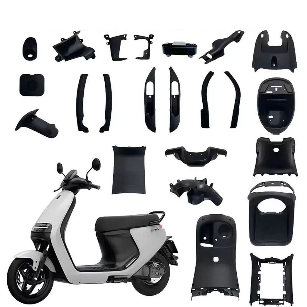 九号电动车E系通用全车PP件车壳E90E100E125E200P全套车外壳