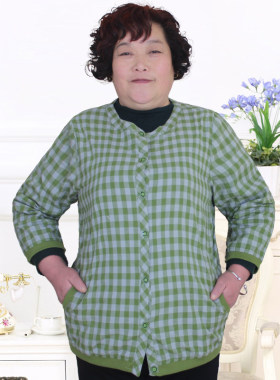 断码促销200斤胖妈妈纯棉中老年衬衫女 七分袖奶奶装衬衣春夏秋女