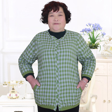 断码促销200斤胖妈妈纯棉中老年衬衫女 七分袖奶奶装衬衣春夏秋女