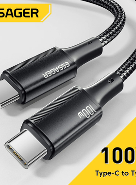 Essager 100W USB C To USB Type C Cable 5A PD For iPhone15 iPad MacBook Xiaomi Samsung Huawei HTC LG