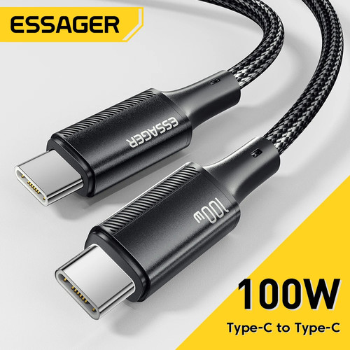 Essager 100W USB C To USB Type C Cable 5A PD For iPhone15 iPad MacBook Xiaomi Samsung Huawei HTC LG