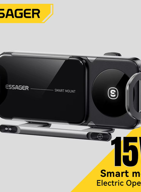 Essager 15W Car Wireless Charger Dual Coil One-Touch Rotatab