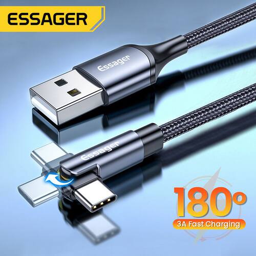 Essager Rotate 180° Cable Micro USB Type C Cable Fast Charging For iPhone Xiaomi Huawei OPPO VIVO