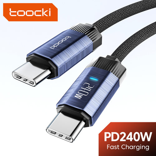 Toocki 240W USB C to USB Type C Cable 48V 5A PD3.1 Super Fast Charging for iPhone 18 Pro Max Samsung