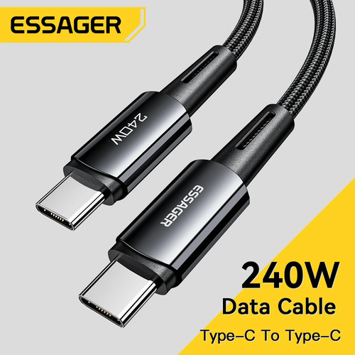Essager 240W USB C Cable PD3.1 For MacBook Pro Samsung Xiaomi Type C to Type C Cable 48V/5A