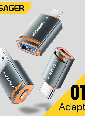 Essager USB3.0 OTG Adapter Type-C USB-A Micro Female to USB Micro iP Type-C Male Converter