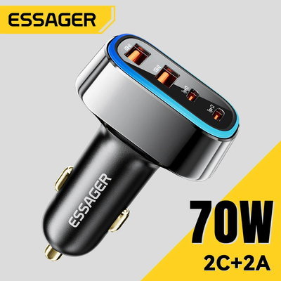 Essager 70W PD Car Charger USB Type C Fast Charging Car