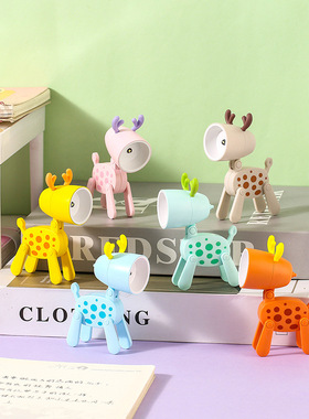 卡通小狗夜灯桌面台灯摆件可爱