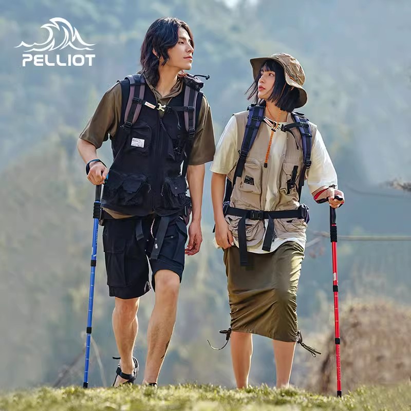 伯希和戶外登山杖三段便攜可收納