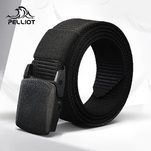 伯希和户外腰带 带 男女无金属青年帆布皮带健身战术平滑扣尼龙裤