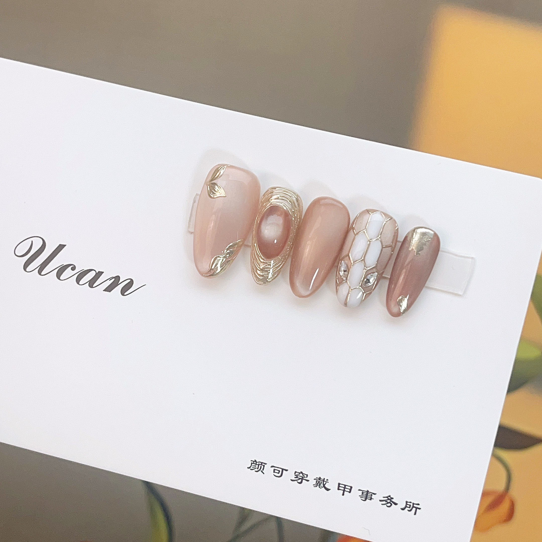 【美杜莎】手绘立体蛇头猫眼重工纯手工穿戴甲