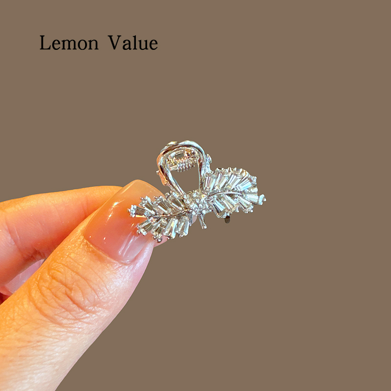 Lemon Value麦穗银色水钻小抓夹女简约百搭刘海夹侧边发夹小号夹