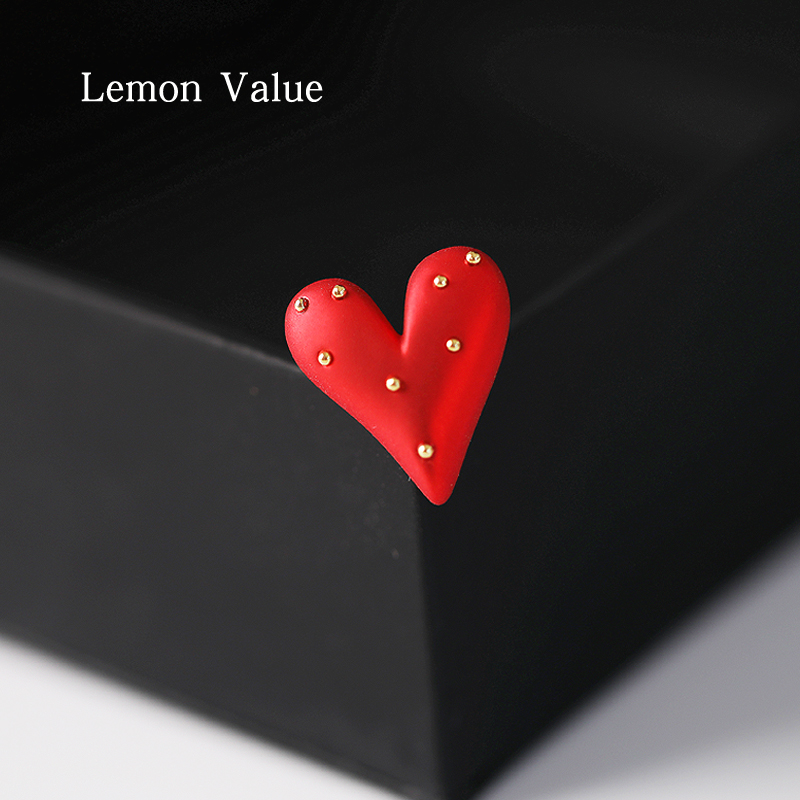 Lemon Value可爱爱心胸针衬衫领扣高档小众款衣角扣个性胸针配饰