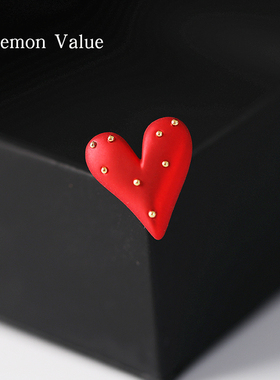 Lemon Value可爱爱心胸针衬衫领扣高档小众款衣角扣个性胸针配饰