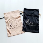 日单mumu&c0仿丝绸抽绳大号收纳袋 家用礼品防尘袋内衣裤 袜子收纳