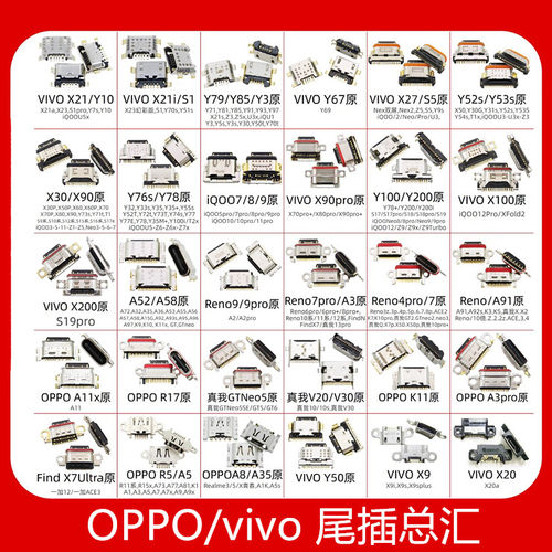 适用oppovivo手机尾插Y79
