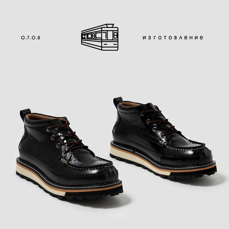 北欧风  蜡感牛皮弹力软底男士高帮休闲鞋  男复古手工马丁靴,流行男鞋,马丁靴,淘宝优惠券,粉丝福利购,淘宝优惠卷