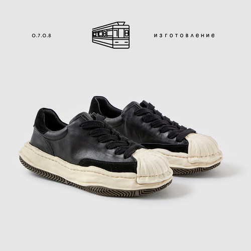 设计师溶解软底头层小牛皮男士老爹鞋 贝壳头复古男休闲鞋