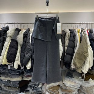 T-PLATFORM83391冬装新品韩系高腰屁帘裤加绒微喇裤显瘦休闲裤女