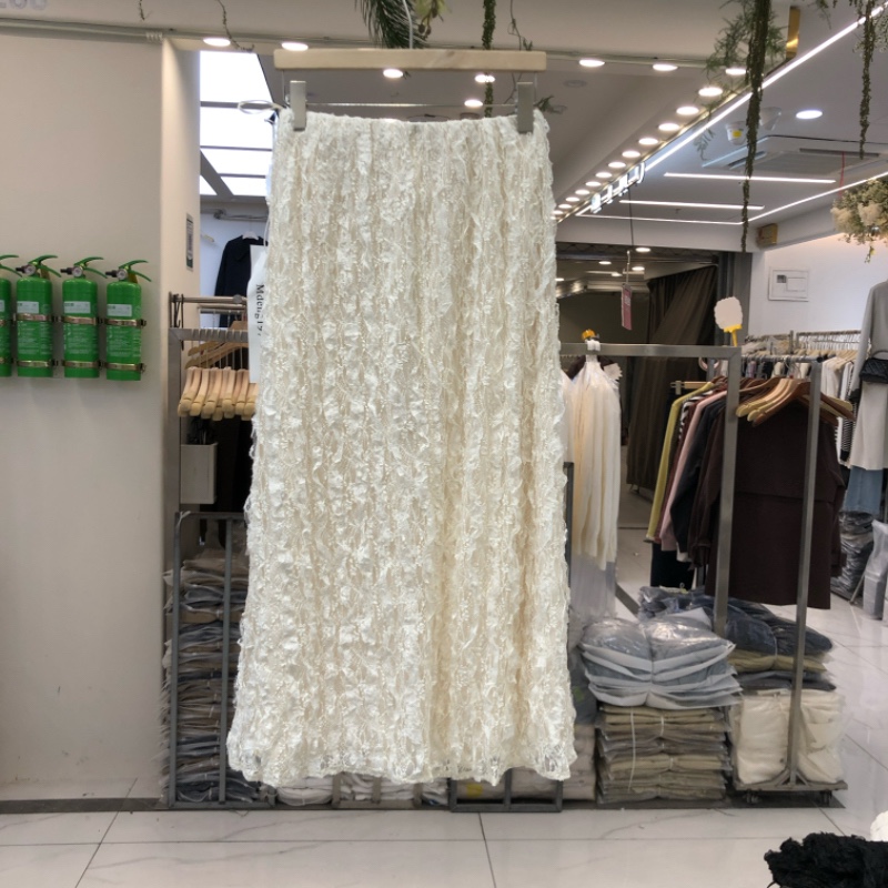 MDENG摩登S890  2025春新款松紧腰气质百搭显瘦蕾丝半身裙女