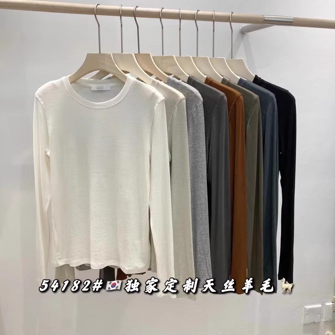 54182秋季新品天丝羊毛软糯T恤图片