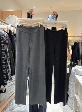 SIM家早秋新款高腰韩版百搭显瘦时尚百搭微喇拖地长裤女7501