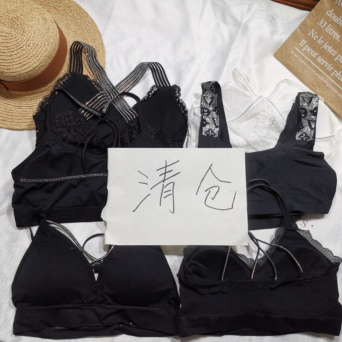 亏本清仓特价捡漏断码处理吊带背心美背交叉款百搭上衣带胸垫裹胸