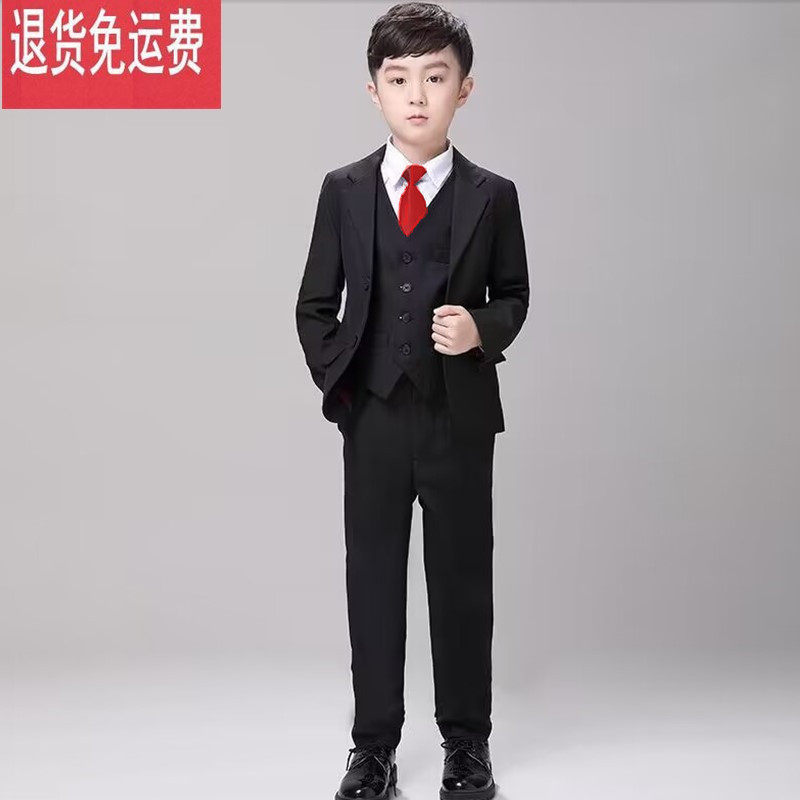 儿童西装套装男童主持人礼服中大童钢琴演出服花童韩版帅气小西装