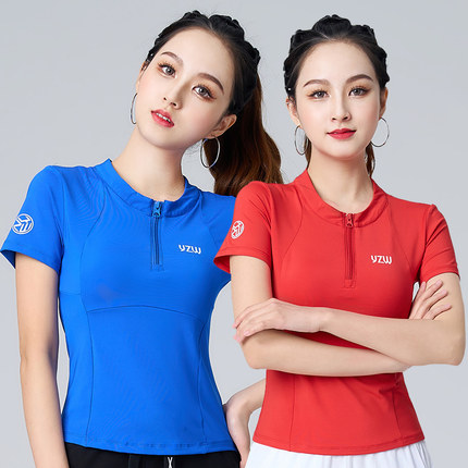 速干衣女短袖瑜伽服2026新款显瘦休闲运动休闲T恤健身跳操舞蹈服