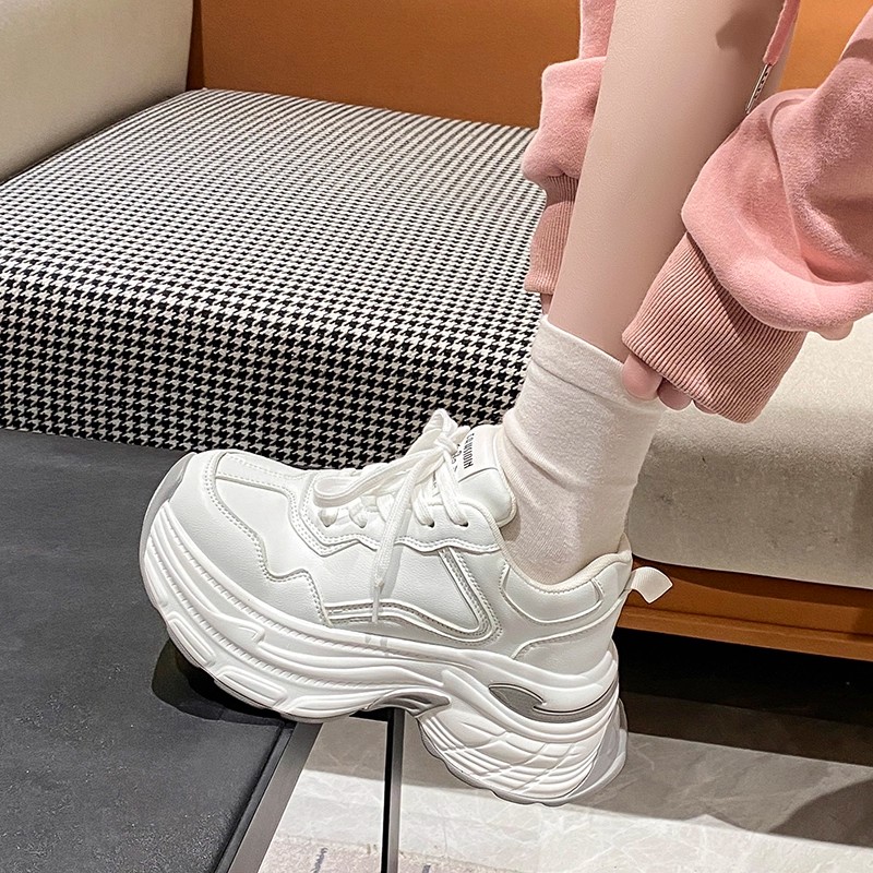 真皮保暖厚底增高老爹鞋休闲鞋女