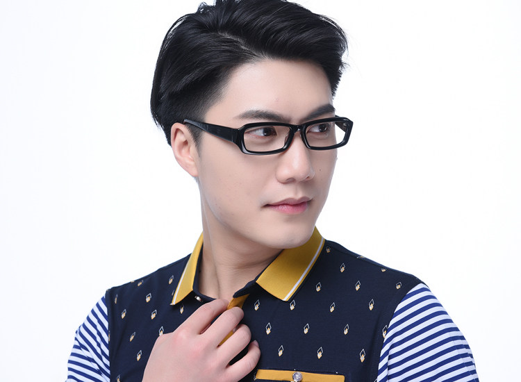 男女品牌板材时尚方框高档眼镜架结实窄鼻梁高鼻托平光眼镜宽镜腿