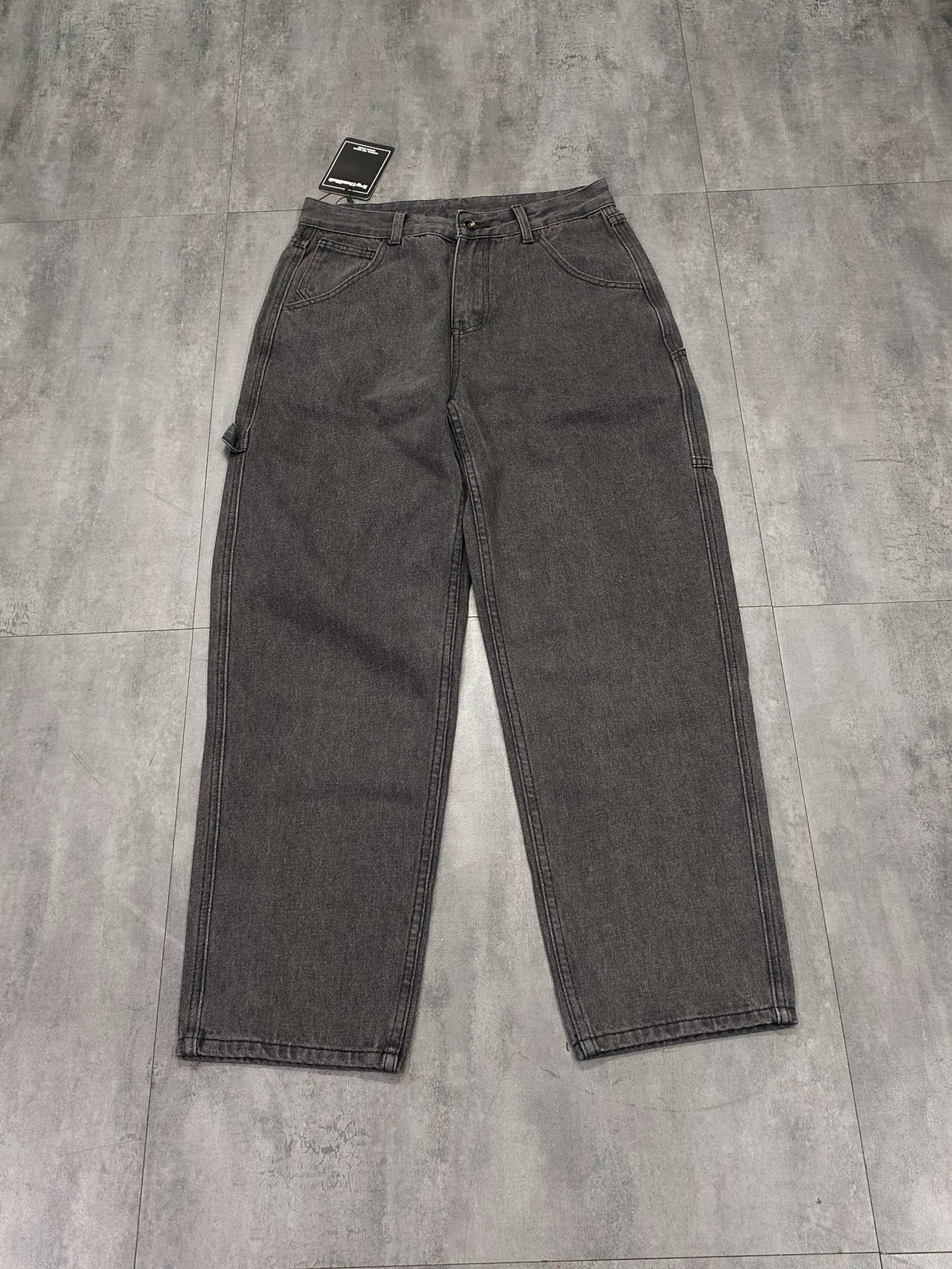 美式复古水洗做旧针织牛仔裤男宽松休闲微锥阔腿伐木长裤,男装,牛仔裤,淘宝优惠券,粉丝福利购,淘宝优惠卷