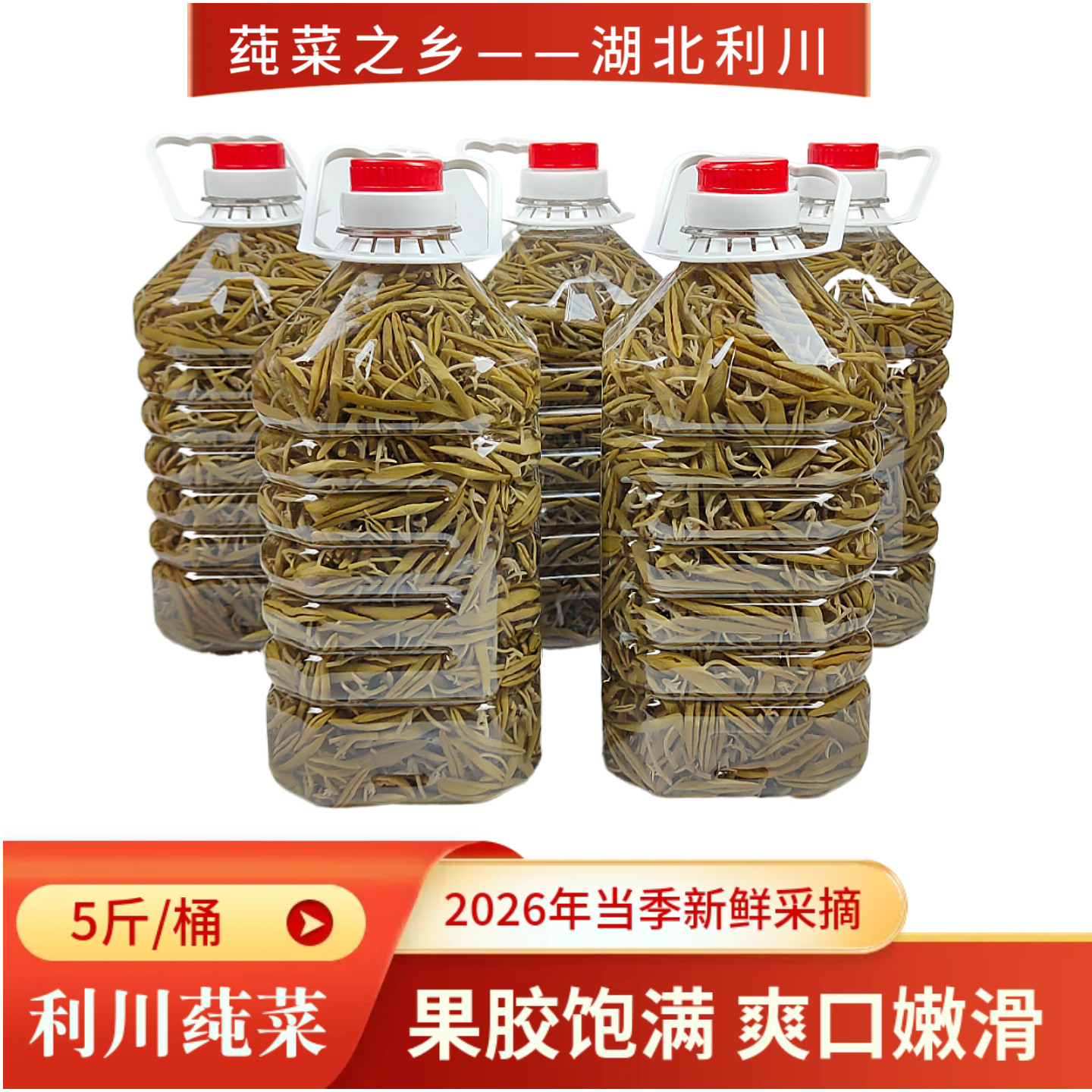 利川莼菜马蹄菜湖菜新鲜采摘产地发货农家采摘果胶饱满5斤实惠装