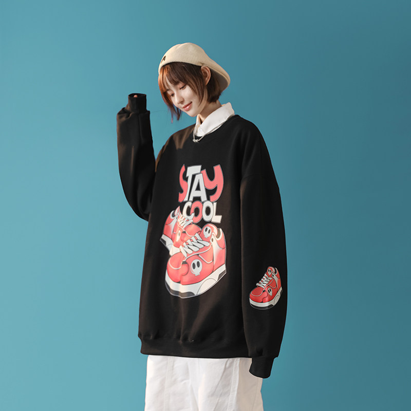 @中性风潮圆领卫衣个性印花情侣秋冬WY605P43控58,男装卫衣,星座517A-1