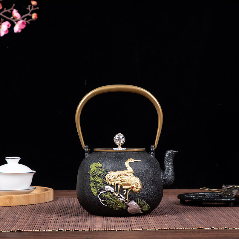金京堂铸铁壶生铁壶煮茶壶烧水壶泡茶壶碳炉围炉电陶炉用煮水壶