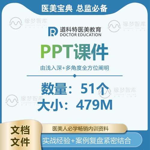 医美宝典-道科特PPT/工具/整形资料/运营/咨询/技巧