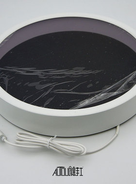 白色金属立体画框纸雕灯框圆形衍纸中空相框标本徽章石头装裱花框