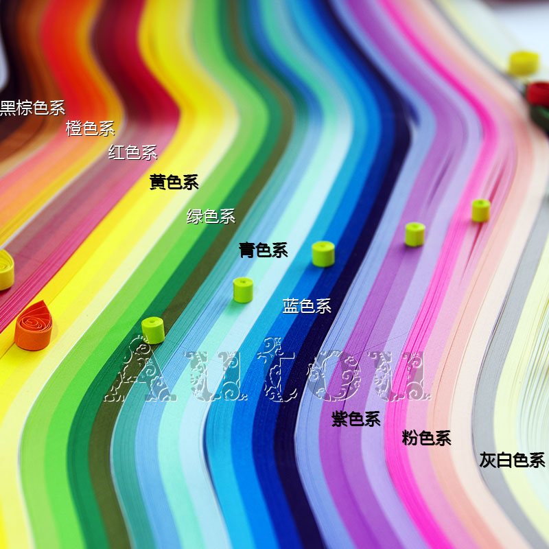 加宽纸条AUTOU3CM色系搭配衍纸