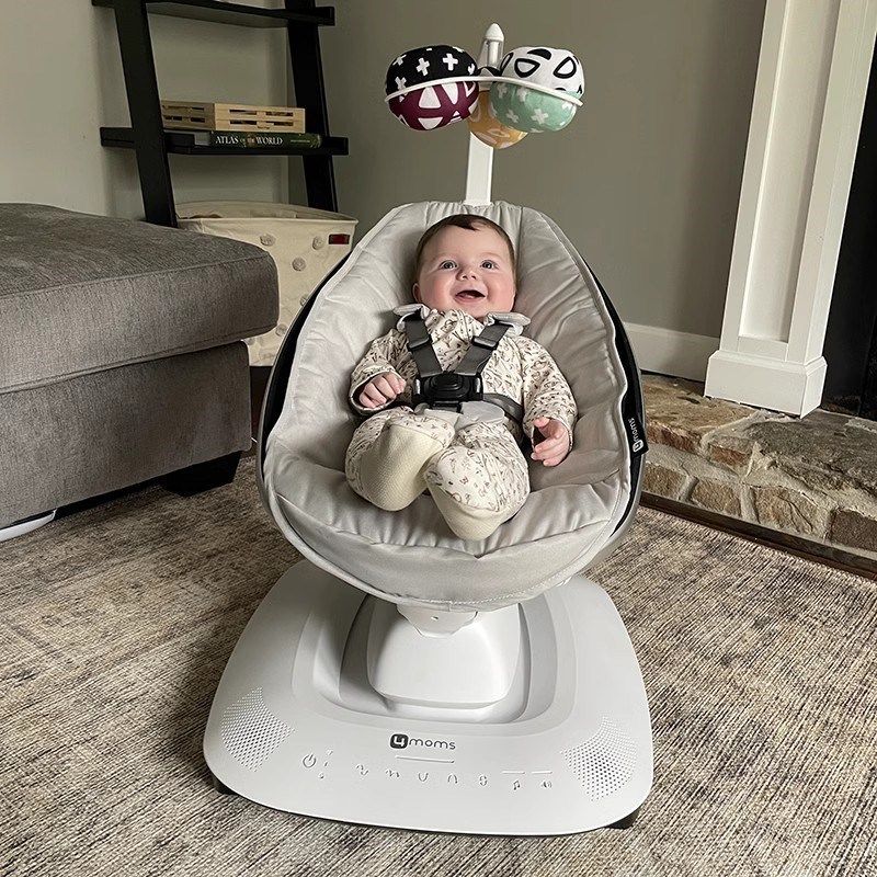 美国4moms婴儿摇摇椅哄睡哄娃神器宝宝躺椅安抚椅电动摇椅摇篮床