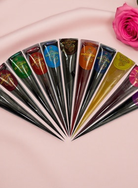 ELECOOL11色任选 海娜手绘膏非植物海纳纹身膏手绘工具果汁膏