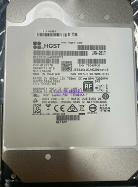 NetApp E-X4074A X4074A-R6 111-02891 8TB 3.5 7.2K DE6600 硬盘