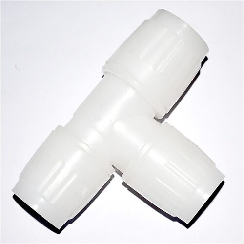 晾衣架塑料配件接头三通配件尺寸孔内径22mm-22mm-25mm白色三通