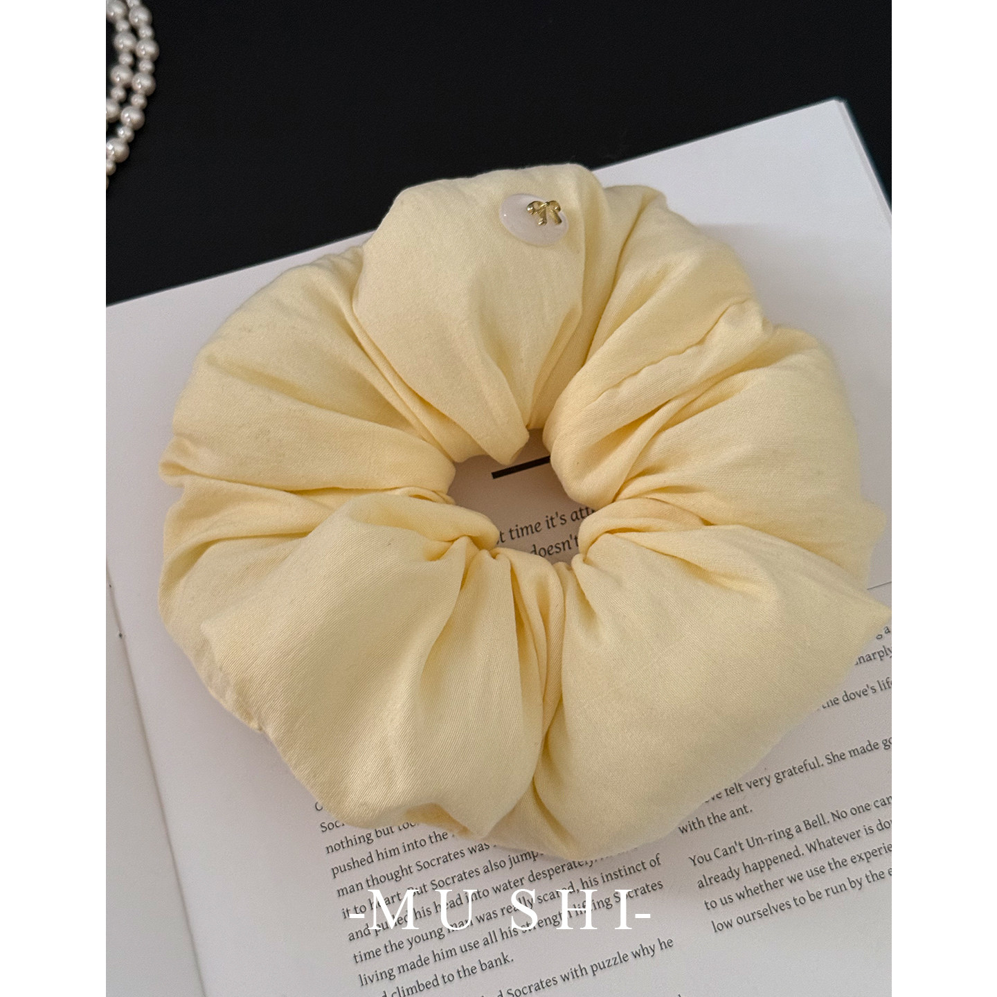 【木石有言】法式枕头充棉大肠发圈纯色温柔百搭扎马尾头饰发饰女