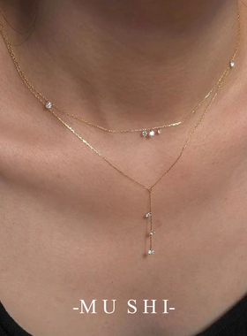 s925纯银镀18K金项链超闪