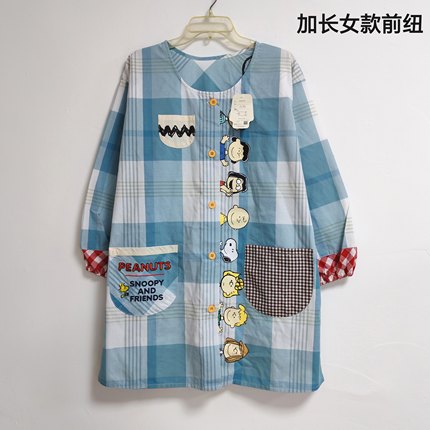 包邮女男士款加大长袖做饭围裙 简洁韩版时尚加厚厨房服反穿罩衣